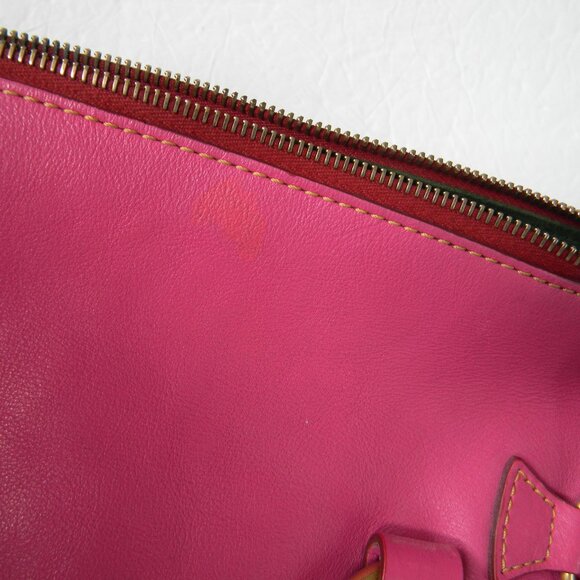 DOONEY & BOURKE FLORENTINE SATCHEL VIOLET (RARE HTF) 12"ACROSS SIZE - Picture 2 of 15